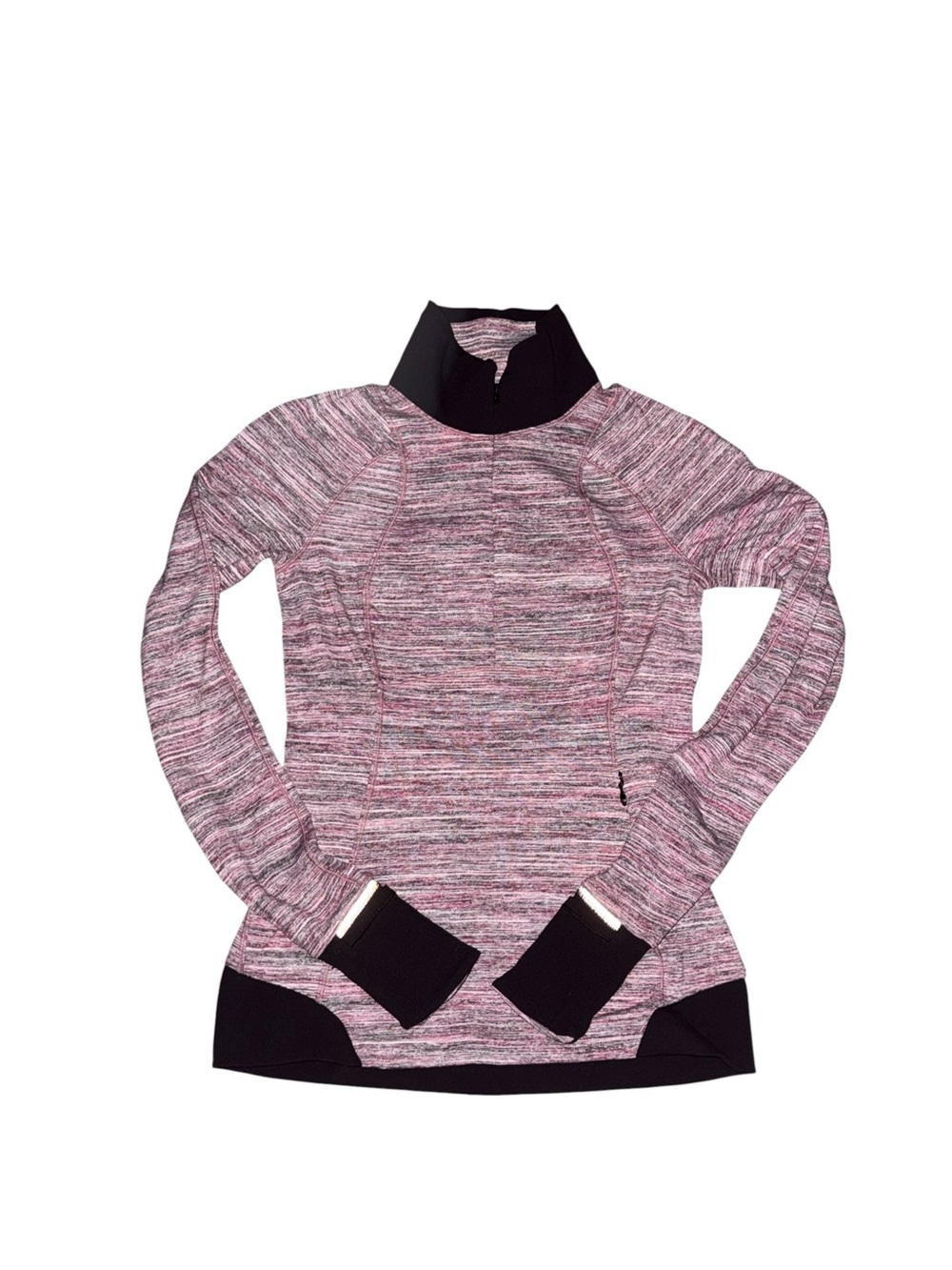 Women's Lululemon Pink Marled Quarter-Zip Active Pullover